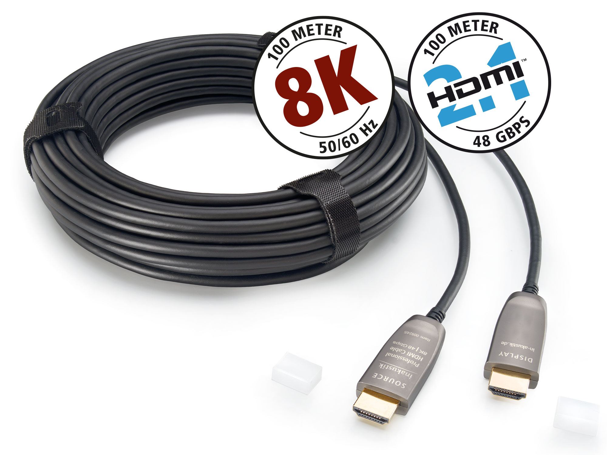 HDMI-кабель In-Akustik Profi HDMI 2.1 Optical Fiber Cable 8K 48Gbps 2m, 009245002