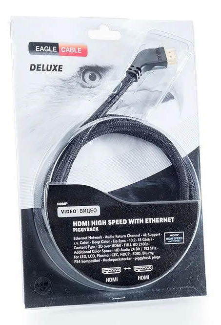 HDMI-кабель Eagle Cable DELUXE High Speed HDMI Eth. angled 0,8 m, 10011008