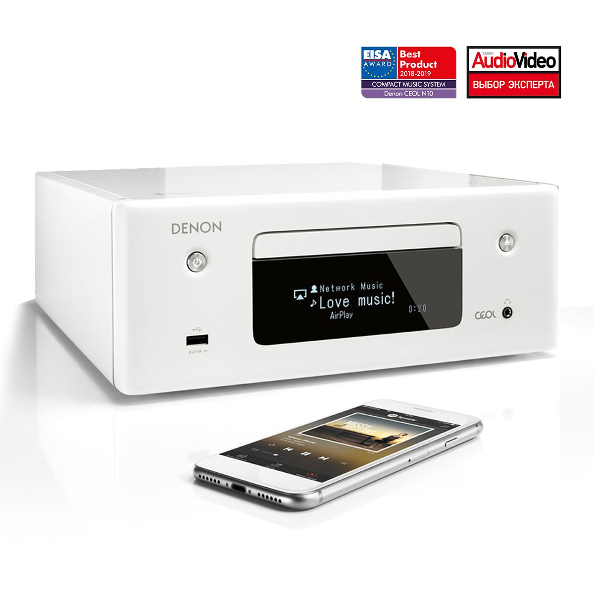 CD ресивер Denon RCD-N10 White