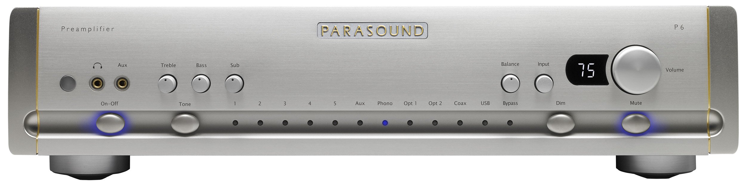 Стерео предусилитель Parasound P6 silver