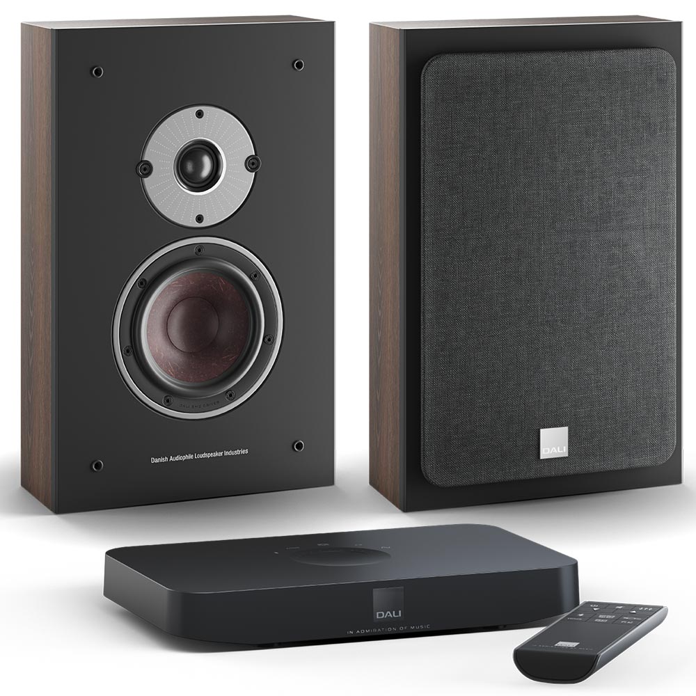 Комплект Dali Oberon OnWall C Dark Walnut + Sound Hub Compact