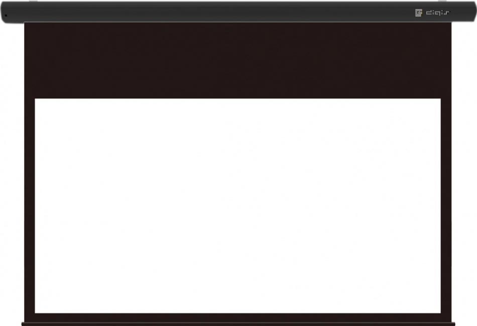 Экран настенный с электроприводом Digis Ellipse DSEES-16905B_50 MW, корпус Черный, 16:9, 131", 300x220 (290x163), RS232, ИК, пульт ДУ, триггер