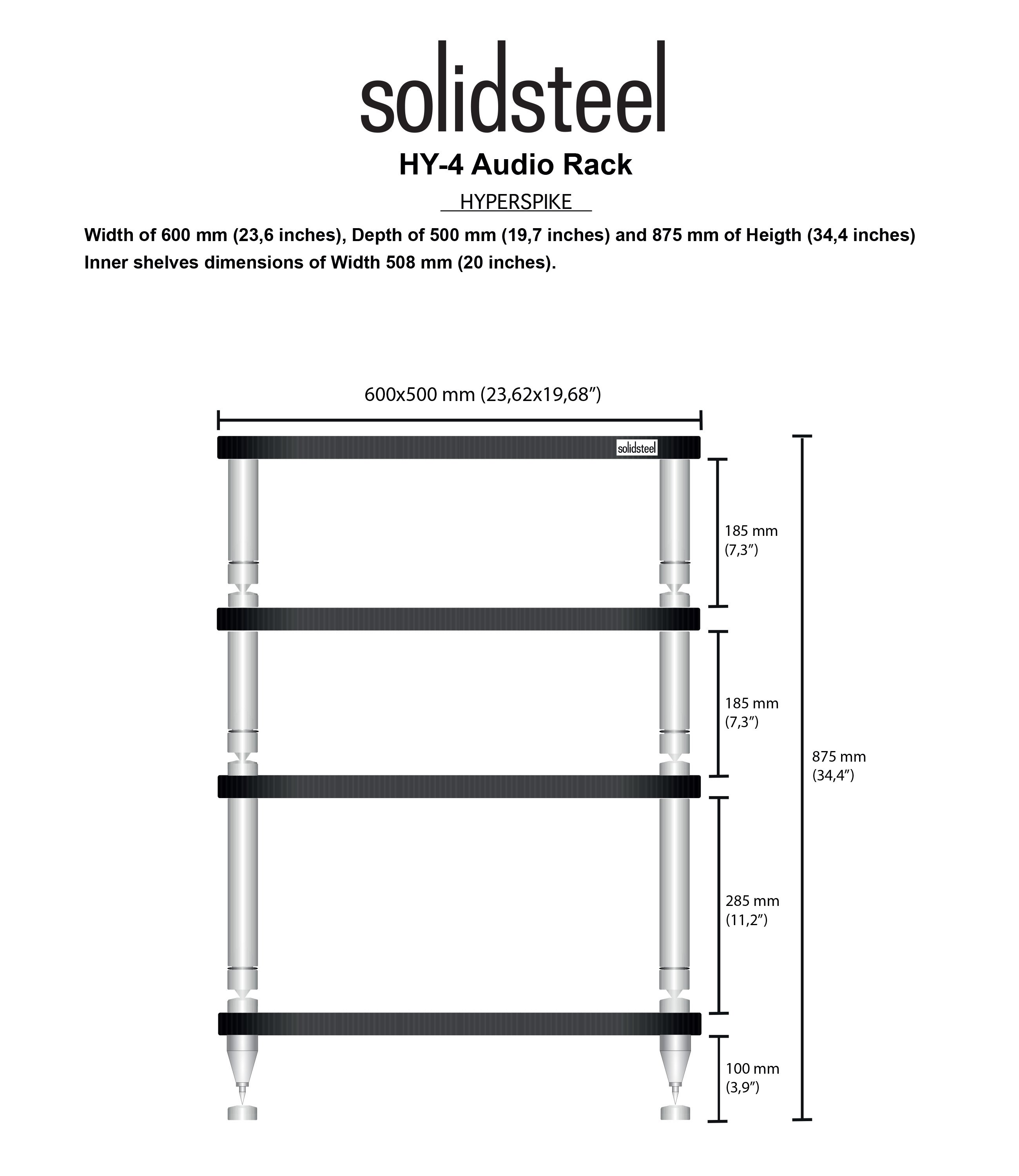 Стойка под Hi-Fi Solidsteel HY-4 Black