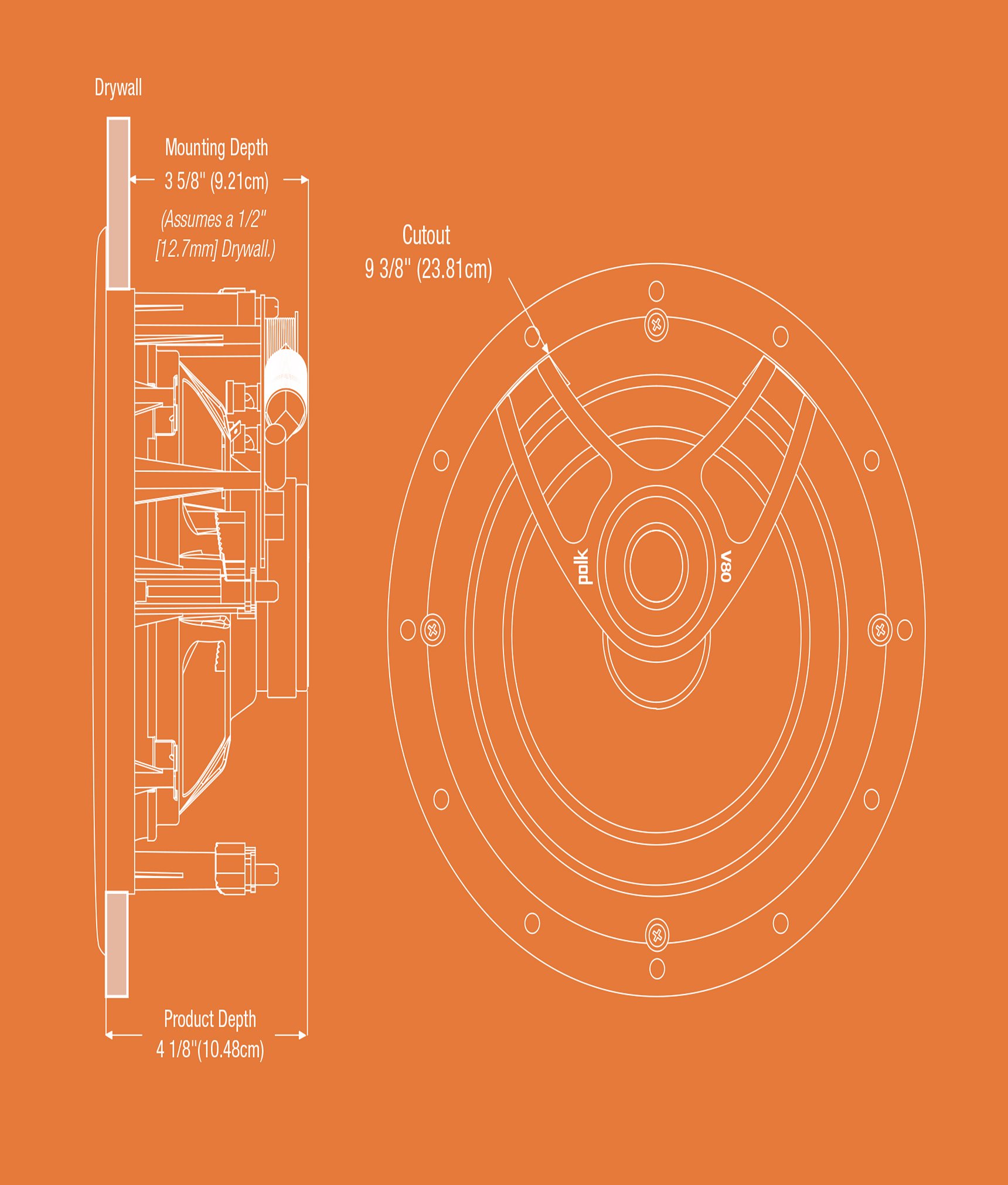 Встраиваемая акустика Polk Audio IW V80