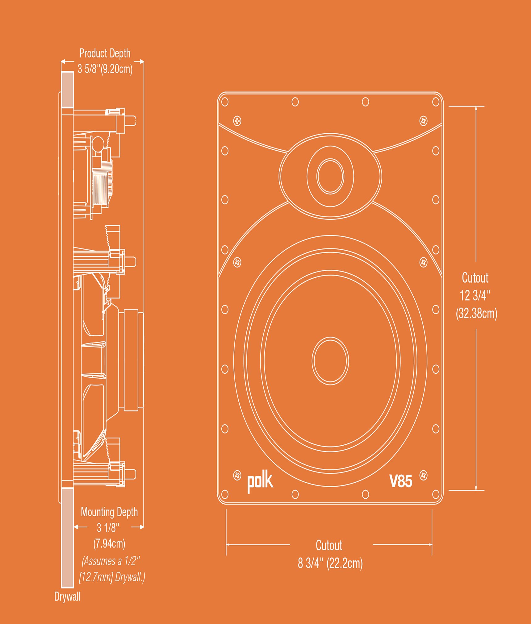 Встраиваемая акустика Polk Audio IW V85